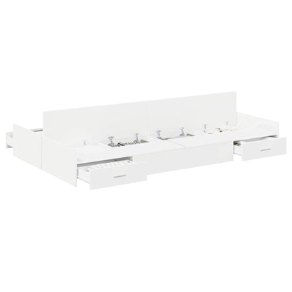 Struttura letto con contenitore Bianco 120 x 190 cm