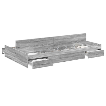 Struttura letto con contenitore Grigio Sonoma 120 x 190 cm