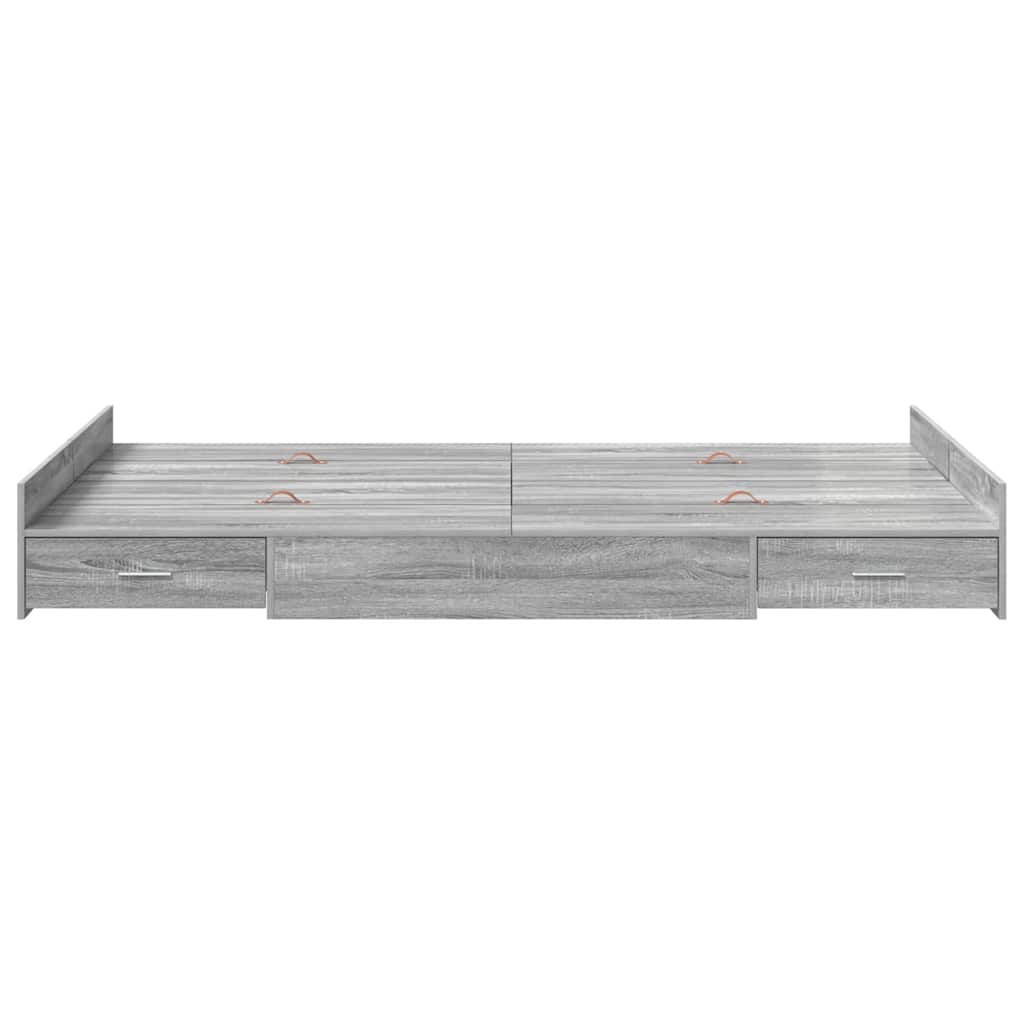Struttura letto con contenitore Grigio Sonoma 120 x 190 cm