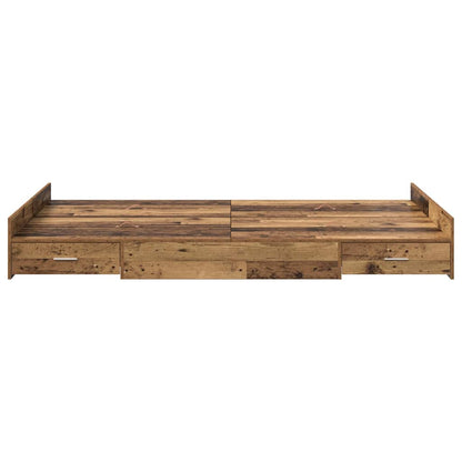 Struttura letto con contenitore Legno vecchio 120 x 190 cm
