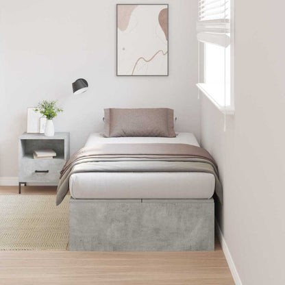 Struttura letto con contenitore Grigio cemento 80 x 200 cm