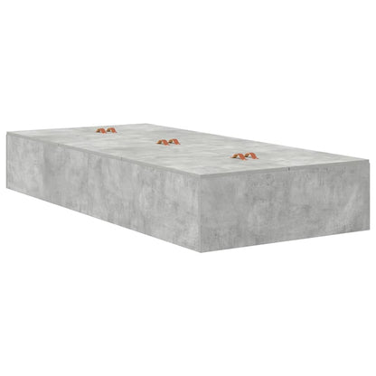 Struttura letto con contenitore Grigio cemento 80 x 200 cm