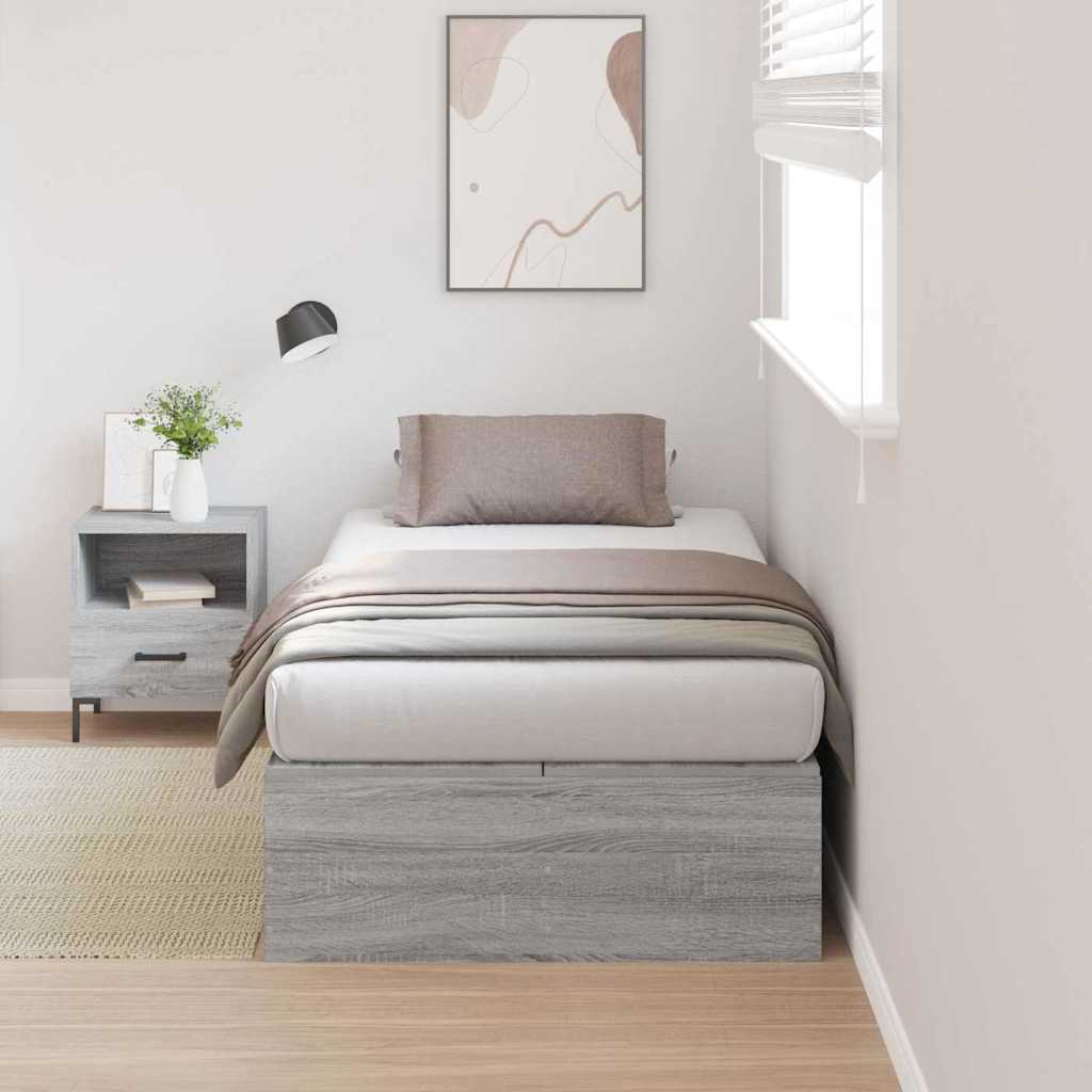 Struttura letto con contenitore Grigio Sonoma 80 x 200 cm