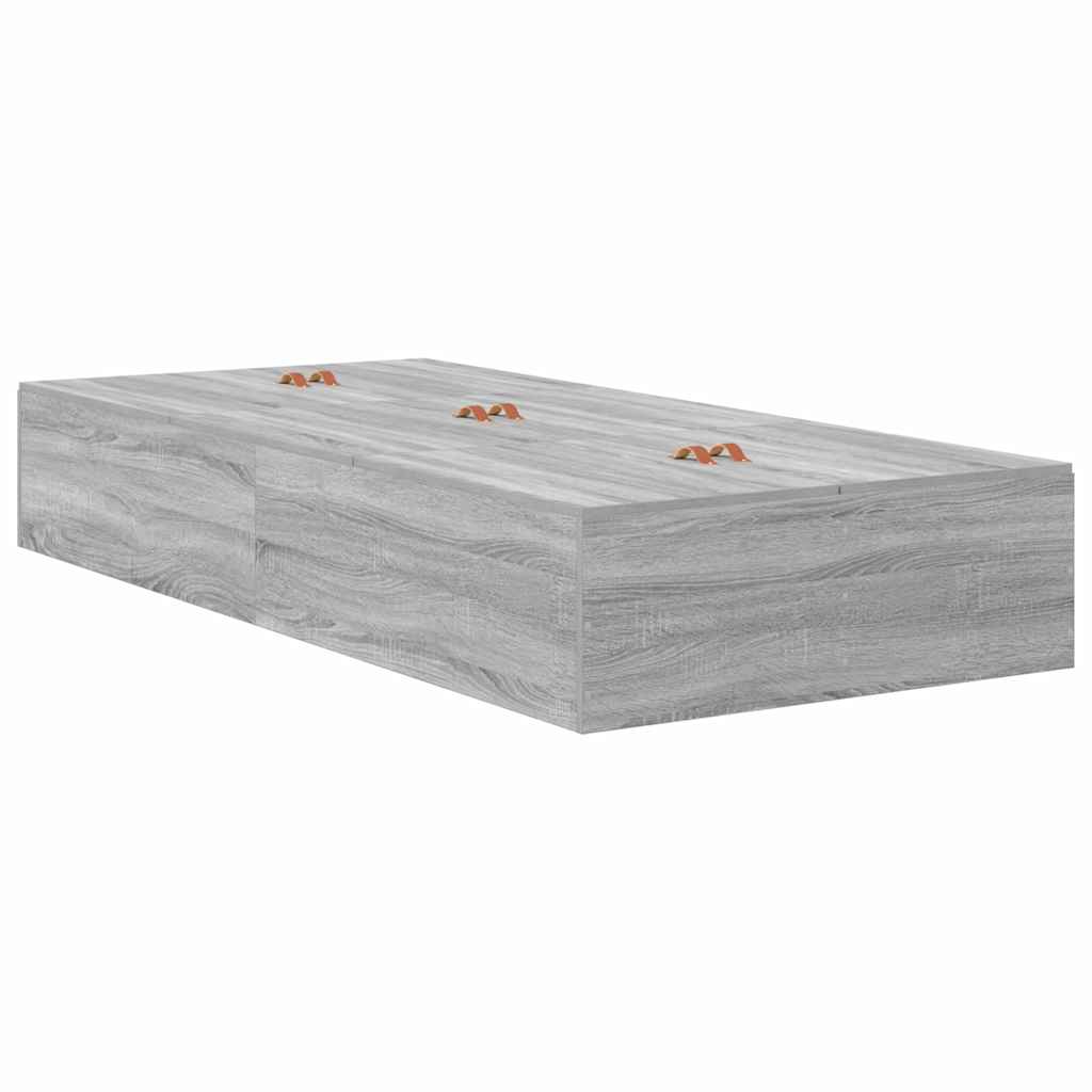 Struttura letto con contenitore Grigio Sonoma 80 x 200 cm