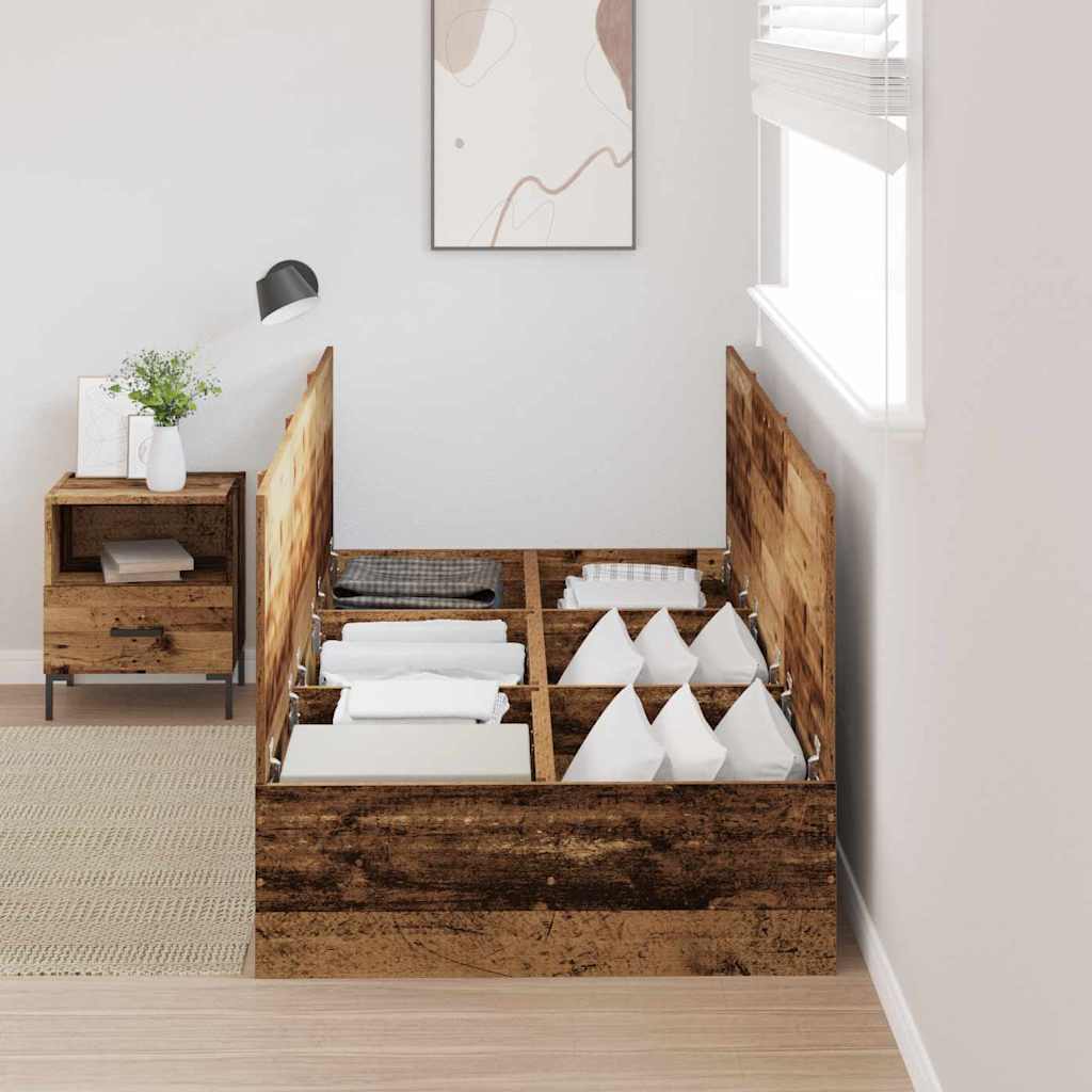 Struttura letto con contenitore Legno vecchio 80 x 200 cm