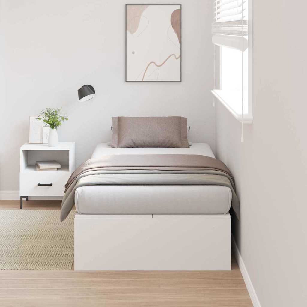Struttura letto con contenitore Bianco 100 x 200 cm