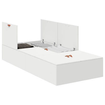 Struttura letto con contenitore Bianco 100 x 200 cm