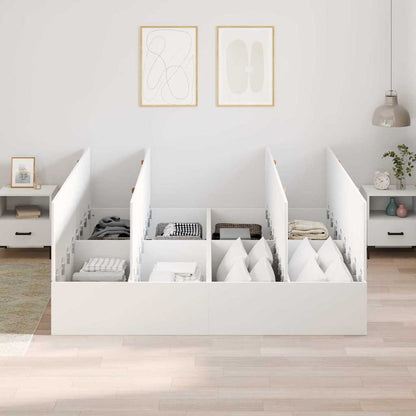 Struttura letto con contenitore Bianco 200 x 200 cm