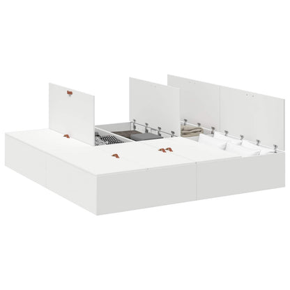Struttura letto con contenitore Bianco 200 x 200 cm
