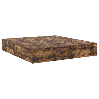 Struttura letto con contenitore Rovere fumÃ© 200 x 200 cm