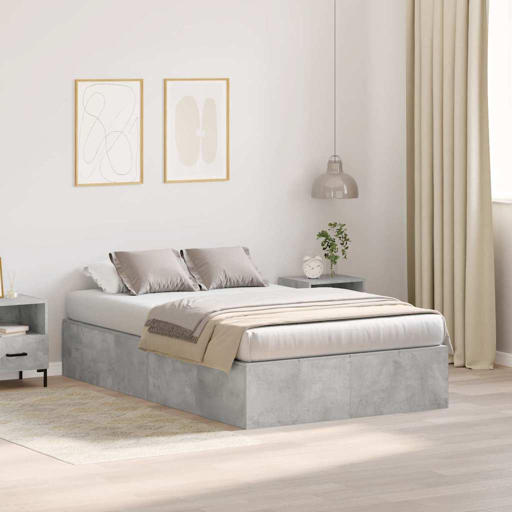 Struttura letto con contenitore Grigio cemento 120 x 200 cm
