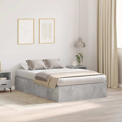 Struttura letto con contenitore Grigio cemento 120 x 200 cm