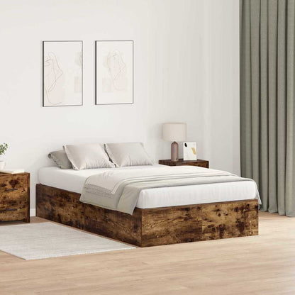 Struttura letto con contenitore Rovere fumÃ© 120 x 200 cm