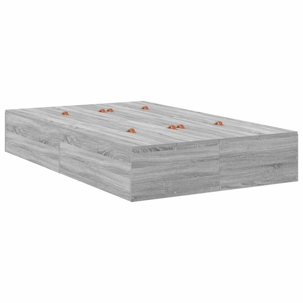 Struttura letto con contenitore Grigio Sonoma 120 x 200 cm