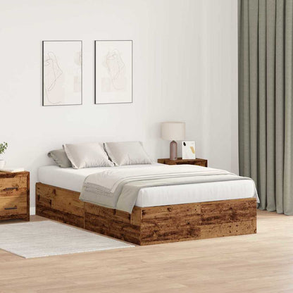 Struttura letto con contenitore Legno vecchio 120 x 200 cm