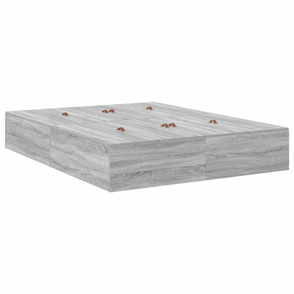 Struttura letto con contenitore Grigio Sonoma 140 x 200 cm