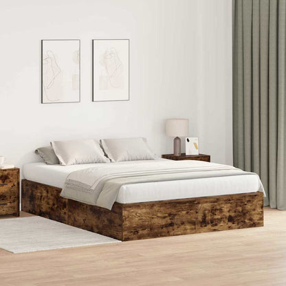 Struttura letto con contenitore Rovere fumÃ© 150 x 200 cm