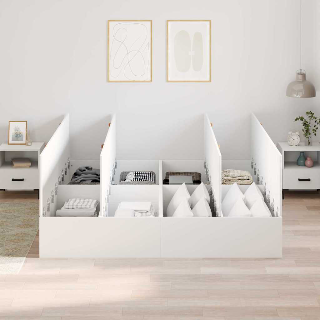Struttura letto con contenitore Bianco 180 x 200 cm