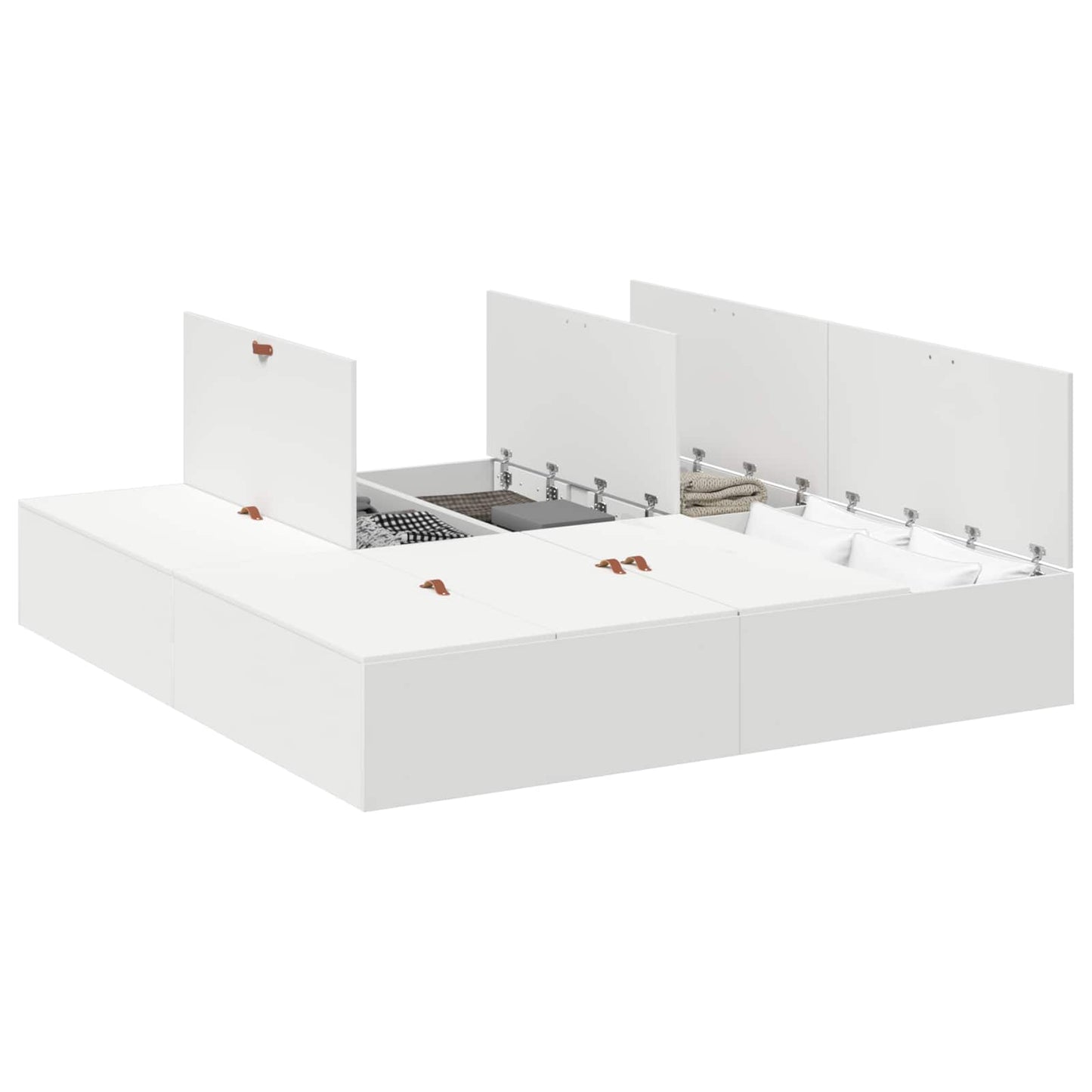 Struttura letto con contenitore Bianco 180 x 200 cm