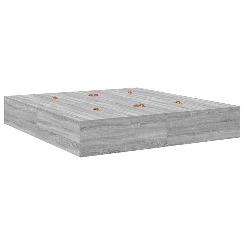 Struttura letto con contenitore Grigio Sonoma 180 x 200 cm
