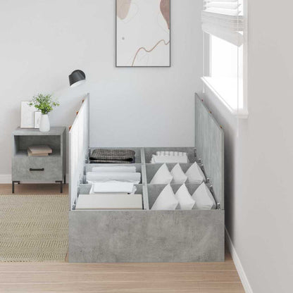 Struttura letto con contenitore Grigio cemento 90 x 190 cm