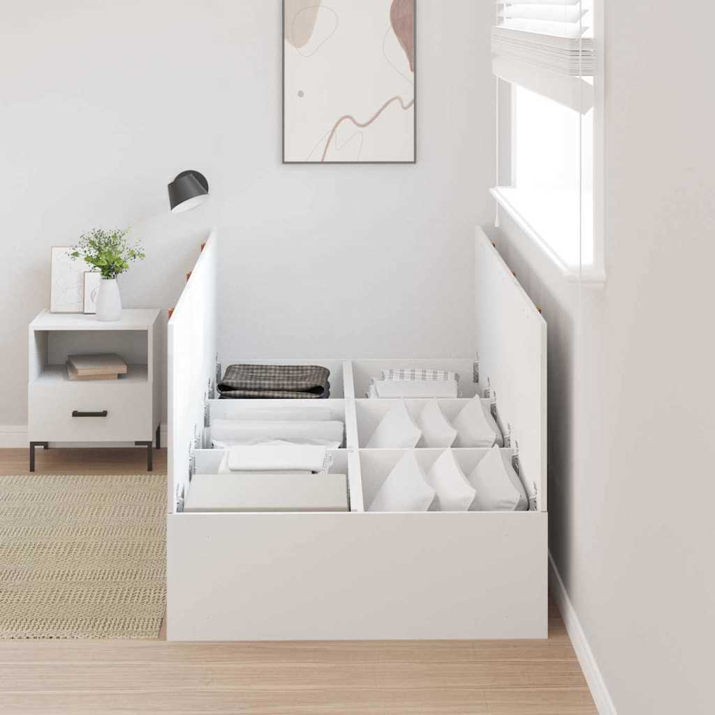 Struttura letto con contenitore Bianco 70 x 190 cm