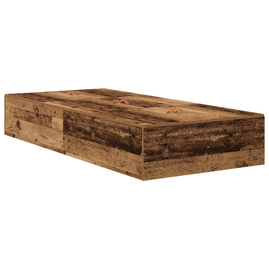 Struttura letto con contenitore Legno vecchio 70 x 190 cm