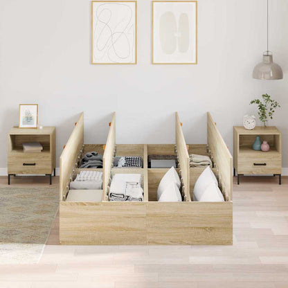 Struttura letto con contenitore Rovere Sonoma 120 x 190 cm