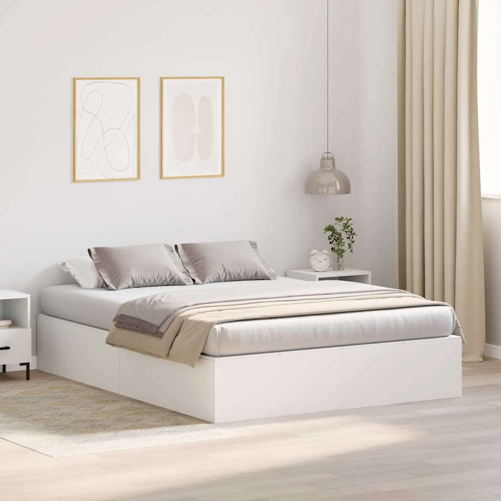 Struttura letto con contenitore Bianco 140 x 190 cm