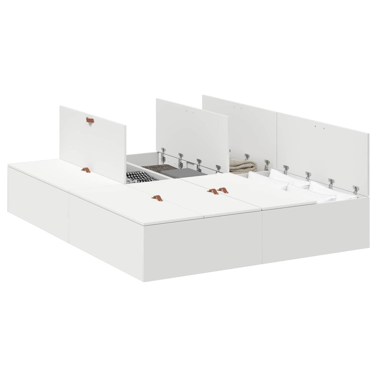 Struttura letto con contenitore Bianco 140 x 190 cm