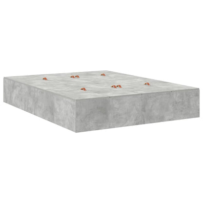 Struttura letto con contenitore Grigio cemento 140 x 190 cm