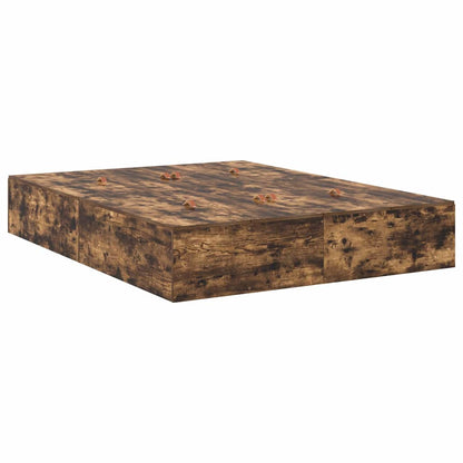 Struttura letto con contenitore Rovere fumÃ© 140 x 190 cm