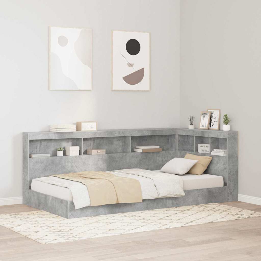 Testata contenitore Grigio cemento 80 cm Legno multistrato