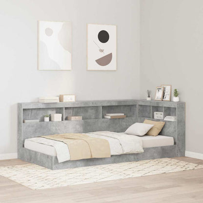 Testata contenitore Grigio cemento 80 cm Legno multistrato