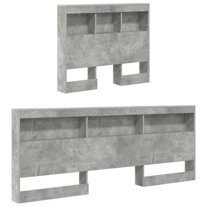 Testata contenitore Grigio cemento 80 cm Legno multistrato