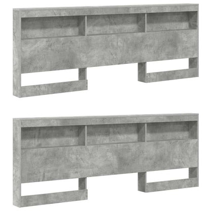 Testata contenitore Grigio cemento 200 cm Legno multistrato
