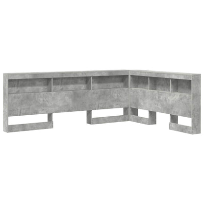 Testata contenitore Grigio cemento 140 cm Legno multistrato
