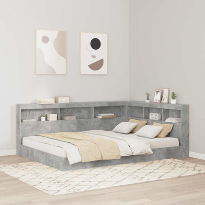 Testata contenitore Grigio cemento 160 cm Legno multistrato