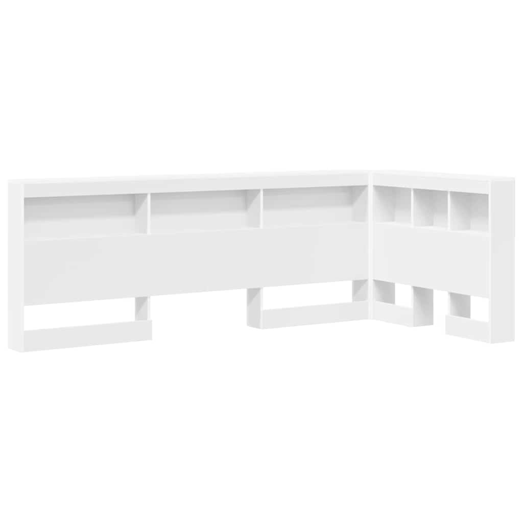 Testata contenitore con testiera Bianco 90 cm Legno multistrato