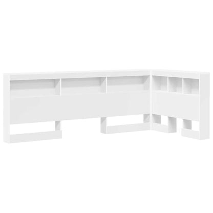 Testata contenitore con testiera Bianco 90 cm Legno multistrato