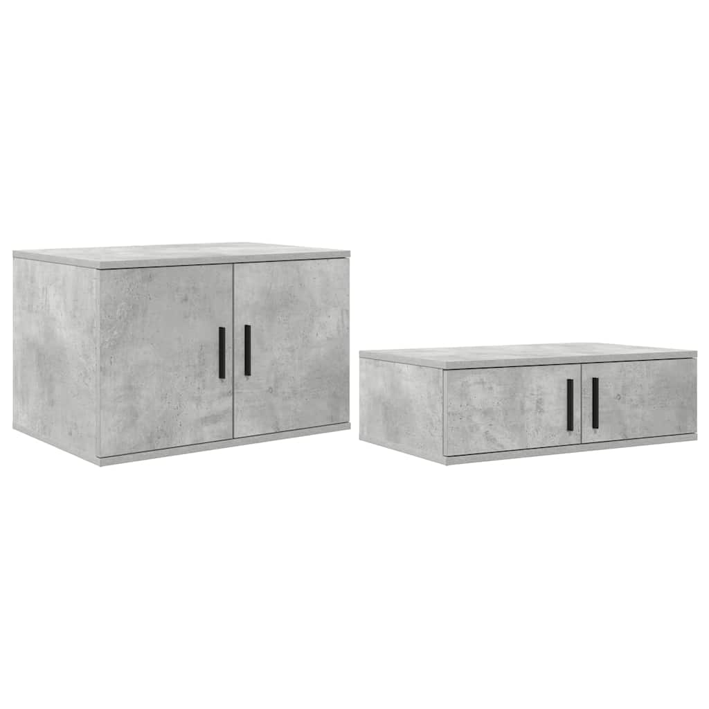 Struttura letto con contenitore Grigio cemento 90 cm