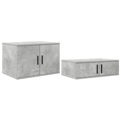 Struttura letto con contenitore Grigio cemento 90 cm