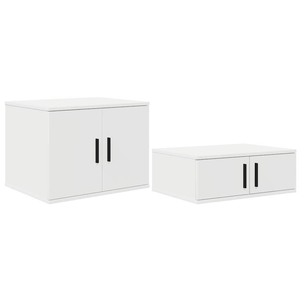 Struttura letto con contenitore Bianco 80 cm Legno multistrato