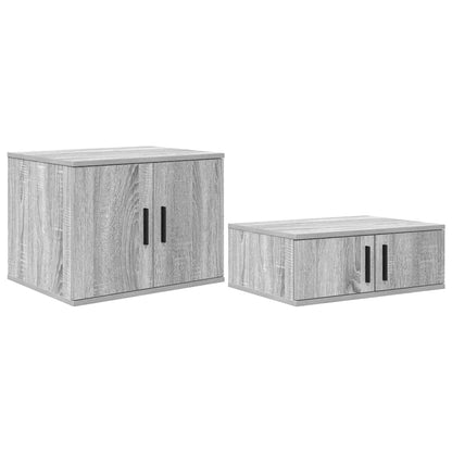 Struttura letto con contenitore Grigio Sonoma 75 cm