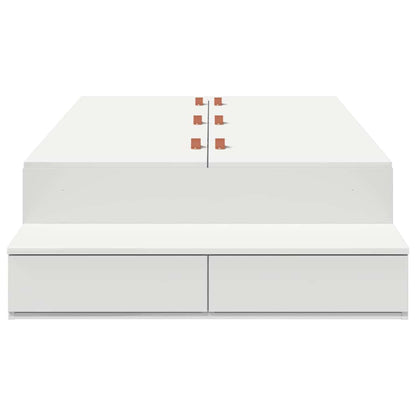 Struttura letto con contenitore Bianco 80 cm Legno multistrato