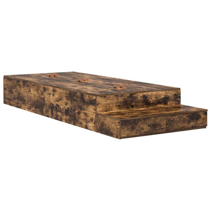Struttura letto con contenitore con cassetto Rovere fumÃ© 90 cm