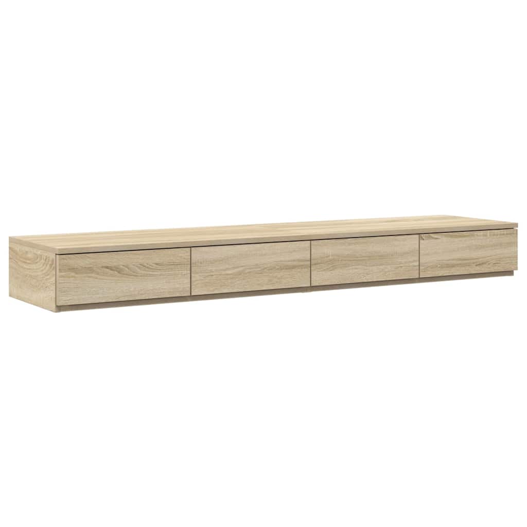 Struttura letto con contenitore Rovere Sonoma 150 cm