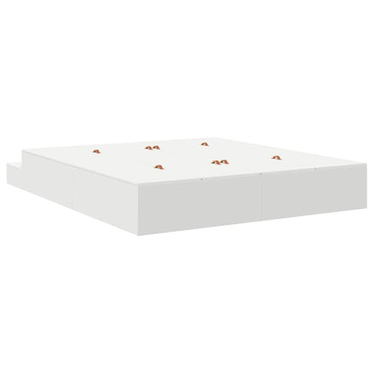 Struttura letto con contenitore Bianco 180 cm Legno multistrato