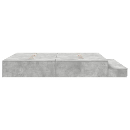 Struttura letto con contenitore Grigio cemento 180 cm