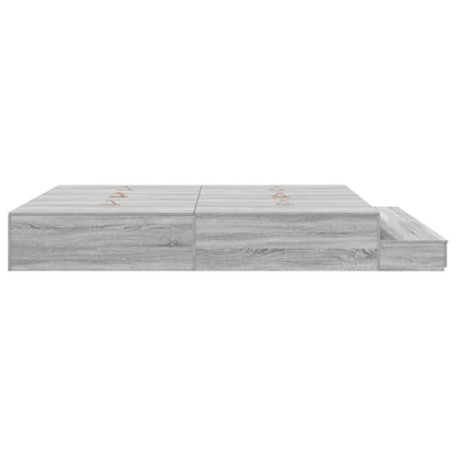 Struttura letto con contenitore Grigio Sonoma 180 cm